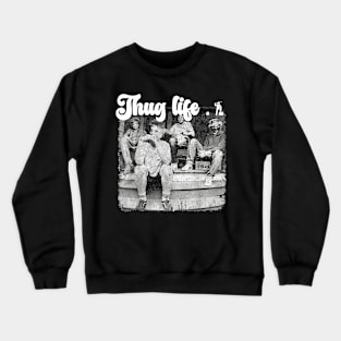 Vintage Girls Golden Thug Life 80's Retro Crewneck Sweatshirt